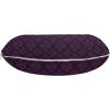 Ambesonne Eiffel Travel Pillow Neck Rest, Romantic Valentines Day Eiffel Tower City of Love Doodle Style Heart Shapes, Memory Foam Traveling Accessory for Airplane and Car, 12″, Maroon White(Dark Purple and Plum)