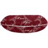 Ambesonne Eiffel Travel Pillow Neck Rest, Romantic Valentines Day Eiffel Tower City of Love Doodle Style Heart Shapes, Memory Foam Traveling Accessory for Airplane and Car, 12″, Maroon White(Maroon White)
