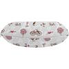 Ambesonne Eiffel Travel Pillow Neck Rest, Romantic Valentines Day Eiffel Tower City of Love Doodle Style Heart Shapes, Memory Foam Traveling Accessory for Airplane and Car, 12″, Maroon White(Redwood Pearl Pink)