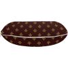 Ambesonne Eiffel Travel Pillow Neck Rest, Romantic Valentines Day Eiffel Tower City of Love Doodle Style Heart Shapes, Memory Foam Traveling Accessory for Airplane and Car, 12″, Maroon White(Burgundy Earth Yellow)