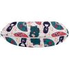 Ambesonne Eiffel Travel Pillow Neck Rest, Romantic Valentines Day Eiffel Tower City of Love Doodle Style Heart Shapes, Memory Foam Traveling Accessory for Airplane and Car, 12″, Maroon White(Blush Multicolor)