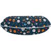Ambesonne Eiffel Travel Pillow Neck Rest, Romantic Valentines Day Eiffel Tower City of Love Doodle Style Heart Shapes, Memory Foam Traveling Accessory for Airplane and Car, 12″, Maroon White(Dark Navy Blue)