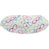 Ambesonne Eiffel Travel Pillow Neck Rest, Romantic Valentines Day Eiffel Tower City of Love Doodle Style Heart Shapes, Memory Foam Traveling Accessory for Airplane and Car, 12″, Maroon White(Pink Teal)