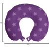 Ambesonne Eiffel Travel Pillow Neck Rest, Romantic Valentines Day Eiffel Tower City of Love Doodle Style Heart Shapes, Memory Foam Traveling Accessory for Airplane and Car, 12″, Maroon White(Purple and Mauve)