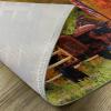 Ambesonne Fall Place Mats Set of 4, Rustic Cabin Rusty Tractor Country Cottage House Seasonal Colors US Flag Loyalty, Washable Fabric Placemats for Dining Table, Standard Size, Orange Green