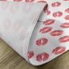 Ambesonne Feminine Place Mats Set of 4, Pattern with Red Lipstick Kiss Marks Woman Valentines Wedding Theme Illustration, Washable Fabric Placemats for Dining Room Kitchen Table Decor, White Red(White Red)
