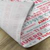 Ambesonne Feminine Place Mats Set of 4, Pattern with Red Lipstick Kiss Marks Woman Valentines Wedding Theme Illustration, Washable Fabric Placemats for Dining Room Kitchen Table Decor, White Red(White Grey Red)