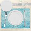 Ambesonne Feminine Place Mats Set of 4, Pattern with Red Lipstick Kiss Marks Woman Valentines Wedding Theme Illustration, Washable Fabric Placemats for Dining Room Kitchen Table Decor, White Red(Turquoise)