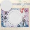 Ambesonne Feminine Place Mats Set of 4, Pattern with Red Lipstick Kiss Marks Woman Valentines Wedding Theme Illustration, Washable Fabric Placemats for Dining Room Kitchen Table Decor, White Red(Teal Black)