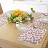 Ambesonne Feminine Place Mats Set of 4, Pattern with Red Lipstick Kiss Marks Woman Valentines Wedding Theme Illustration, Washable Fabric Placemats for Dining Room Kitchen Table Decor, White Red(White Red)