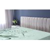 Ambesonne Floral Art Fitted Sheet Set, Modern Scandi Flowers Leaves on Tartan Plaid Back Butterfly Valentine, 2 Pack Comfortable Bedding All-Round Elastic Pocket, Twin Size, Blush White Grey Pink(Green White)