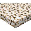 Ambesonne Floral Art Fitted Sheet Set, Modern Scandi Flowers Leaves on Tartan Plaid Back Butterfly Valentine, 2 Pack Comfortable Bedding All-Round Elastic Pocket, Twin Size, Blush White Grey Pink(Brown Yellow)