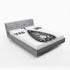 Ambesonne Floral Art Fitted Sheet Set, Modern Scandi Flowers Leaves on Tartan Plaid Back Butterfly Valentine, 2 Pack Comfortable Bedding All-Round Elastic Pocket, Twin Size, Blush White Grey Pink(White Black Grey)