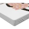Ambesonne Floral Art Fitted Sheet Set, Modern Scandi Flowers Leaves on Tartan Plaid Back Butterfly Valentine, 2 Pack Comfortable Bedding All-Round Elastic Pocket, Twin Size, Blush White Grey Pink(Pink Black)