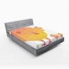 Ambesonne Floral Art Fitted Sheet Set, Modern Scandi Flowers Leaves on Tartan Plaid Back Butterfly Valentine, 2 Pack Comfortable Bedding All-Round Elastic Pocket, Twin Size, Blush White Grey Pink(Coral Orange)