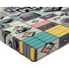 Ambesonne Floral Art Fitted Sheet Set, Modern Scandi Flowers Leaves on Tartan Plaid Back Butterfly Valentine, 2 Pack Comfortable Bedding All-Round Elastic Pocket, Twin Size, Blush White Grey Pink(Purpleblue Multicolor)