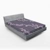 Ambesonne Floral Art Fitted Sheet Set, Modern Scandi Flowers Leaves on Tartan Plaid Back Butterfly Valentine, 2 Pack Comfortable Bedding All-Round Elastic Pocket, Twin Size, Blush White Grey Pink(Pink)