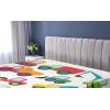 Ambesonne Floral Art Fitted Sheet Set, Modern Scandi Flowers Leaves on Tartan Plaid Back Butterfly Valentine, 2 Pack Comfortable Bedding All-Round Elastic Pocket, Twin Size, Blush White Grey Pink(Teal Orange)