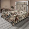 Ambesonne Floral Heart Flat Sheet, Tenderness of Romantic Garden Ivy Branches and Roses Valentines Day, Soft Comfortable Top Sheet Decorative Bedding 1 Piece, King Size, Laurel Green and Pink(Tan Dark Blue and Pale Ruby)