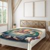 Ambesonne Floral Heart Flat Sheet, Tenderness of Romantic Garden Ivy Branches and Roses Valentines Day, Soft Comfortable Top Sheet Decorative Bedding 1 Piece, King Size, Laurel Green and Pink(Fern Green White Brown)