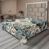 Ambesonne Floral Heart Flat Sheet, Tenderness of Romantic Garden Ivy Branches and Roses Valentines Day, Soft Comfortable Top Sheet Decorative Bedding 1 Piece, King Size, Laurel Green and Pink(Off White Cadet Blue)