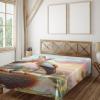 Ambesonne Floral Heart Flat Sheet, Tenderness of Romantic Garden Ivy Branches and Roses Valentines Day, Soft Comfortable Top Sheet Decorative Bedding 1 Piece, King Size, Laurel Green and Pink(Fern Green Multicolor)
