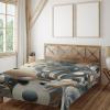 Ambesonne Floral Heart Flat Sheet, Tenderness of Romantic Garden Ivy Branches and Roses Valentines Day, Soft Comfortable Top Sheet Decorative Bedding 1 Piece, King Size, Laurel Green and Pink(Dark Slate Blue and Tan)