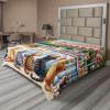 Ambesonne Floral Heart Flat Sheet, Tenderness of Romantic Garden Ivy Branches and Roses Valentines Day, Soft Comfortable Top Sheet Decorative Bedding 1 Piece, King Size, Laurel Green and Pink(Multicolor Orange Green)