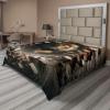 Ambesonne Floral Heart Flat Sheet, Tenderness of Romantic Garden Ivy Branches and Roses Valentines Day, Soft Comfortable Top Sheet Decorative Bedding 1 Piece, King Size, Laurel Green and Pink(Pale Mustard and Dark Mustard)
