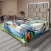 Ambesonne Floral Heart Flat Sheet, Tenderness of Romantic Garden Ivy Branches and Roses Valentines Day, Soft Comfortable Top Sheet Decorative Bedding 1 Piece, King Size, Laurel Green and Pink(Purpleblue Multicolor)