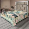 Ambesonne Floral Heart Flat Sheet, Tenderness of Romantic Garden Ivy Branches and Roses Valentines Day, Soft Comfortable Top Sheet Decorative Bedding 1 Piece, King Size, Laurel Green and Pink(Almond Green Blush Peach)