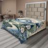 Ambesonne Floral Heart Flat Sheet, Tenderness of Romantic Garden Ivy Branches and Roses Valentines Day, Soft Comfortable Top Sheet Decorative Bedding 1 Piece, King Size, Laurel Green and Pink(Slate Blue Reseda Green)