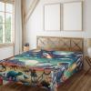 Ambesonne Floral Heart Flat Sheet, Tenderness of Romantic Garden Ivy Branches and Roses Valentines Day, Soft Comfortable Top Sheet Decorative Bedding 1 Piece, King Size, Laurel Green and Pink(Multicolor Teal Red)