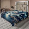 Ambesonne Floral Heart Flat Sheet, Tenderness of Romantic Garden Ivy Branches and Roses Valentines Day, Soft Comfortable Top Sheet Decorative Bedding 1 Piece, King Size, Laurel Green and Pink(Night Blue and Coconut)
