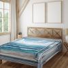 Ambesonne Floral Heart Flat Sheet, Tenderness of Romantic Garden Ivy Branches and Roses Valentines Day, Soft Comfortable Top Sheet Decorative Bedding 1 Piece, King Size, Laurel Green and Pink(Sea Blue Coconut and Camel)