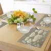 Ambesonne Floral Place Mats Set of 4, Pastel Beige Toned Flower Blooms Floret Buds Essence Nature Themed Illustration, Washable Fabric Placemats for Dining Table, Standard Size, Taupe