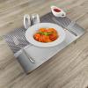 Ambesonne Grey Place Mats Set of 4, Technology Structure with Wavy Stripe and Checkered Motif Industrial Grid Print, Washable Fabric Placemats for Dining Table, Standard Size, Charcoal Grey