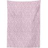 Ambesonne Heart Tablecloth, Valentine’s Days Theme Romance Pattern in Simplistic Style Rhythmic, Rectangular Table Cover for Dining Room Kitchen Decor, 52″ X 70″, Pink