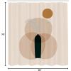 Ambesonne Mid Century Modern Boho Shower Curtain, Simplistic Leaf in a Vase Motif on Abstract Rounds Art, Cloth Fabric Bathroom Decor Set with Hooks, 69″ W x 70″ L, Dark Reseda Green Beige