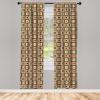 Ambesonne Modern Curtains, Geometrical Pattern with Rounded Nested Squares Nostalgic Colorful Tiling Print, Window Treatments 2 Panel Set for Living Room Bedroom, Pair of – 28″ x 95″, Multicolor(Multi Color)