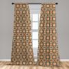 Ambesonne Modern Curtains, Geometrical Pattern with Rounded Nested Squares Nostalgic Colorful Tiling Print, Window Treatments 2 Panel Set for Living Room Bedroom, Pair of – 28″ x 95″, Multicolor(Multi Color)
