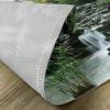Ambesonne New York Place Mats Set of 4, NYC Exquisite Skyline Manhattan Old Neighborhood Tourist Country Print, Washable Fabric Placemats for Dining Table, Standard Size, Purple and Yellow(Green White)