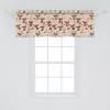 Ambesonne Romantic Window Valance, Medieval Marry Love Themed Pattern Valentines Date Dove Marriage, Curtain Valance for Kitchen Bedroom Decor with Rod Pocket, 54″ X 18″, Eggshell Caramel and Ruby
