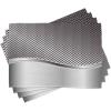 Ambesonne Grey Place Mats Set of 4, Technology Structure with Wavy Stripe and Checkered Motif Industrial Grid Print, Washable Fabric Placemats for Dining Table, Standard Size, Charcoal Grey