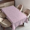 Ambesonne Heart Tablecloth, Valentine’s Days Theme Romance Pattern in Simplistic Style Rhythmic, Rectangular Table Cover for Dining Room Kitchen Decor, 52″ X 70″, Pink