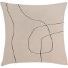 Ambesonne Mid Century Modern Boho Throw Pillow Cushion Cover, Muted Tones Minimalist Abstract Drawn Stripes Print, Decorative Square Accent Pillow Case, 28″ X 28″, Charcoal Grey Pale Sepia