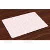 Ambesonne Pink and White Place Mats Set of 4, Victorian Waving Vintage Line Pattern with Curly Leaves Hearts and Flowers, Washable Fabric Placemats for Dining Table, Standard Size, White Blush