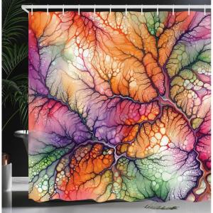 Ambesonne Blue Shower Curtain, Floral Eucalyptus Branches Romantic Botanical Weeping Flowers in Cold Tones, Cloth Fabric Bathroom Decor Set with Hooks, 69″ W x 75″ L, Laurel Green Sea Blue(Lilac Orange Sea Green)