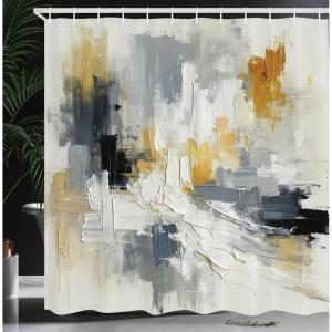 Ambesonne Blue Shower Curtain, Floral Eucalyptus Branches Romantic Botanical Weeping Flowers in Cold Tones, Cloth Fabric Bathroom Decor Set with Hooks, 69″ W x 75″ L, Laurel Green Sea Blue(Blue Grey Amber Coconut)