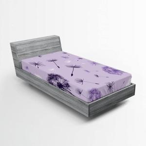 Ambesonne Floral Art Fitted Sheet Set, Modern Scandi Flowers Leaves on Tartan Plaid Back Butterfly Valentine, 2 Pack Comfortable Bedding All-Round Elastic Pocket, Twin Size, Blush White Grey Pink(Purple Maroon)